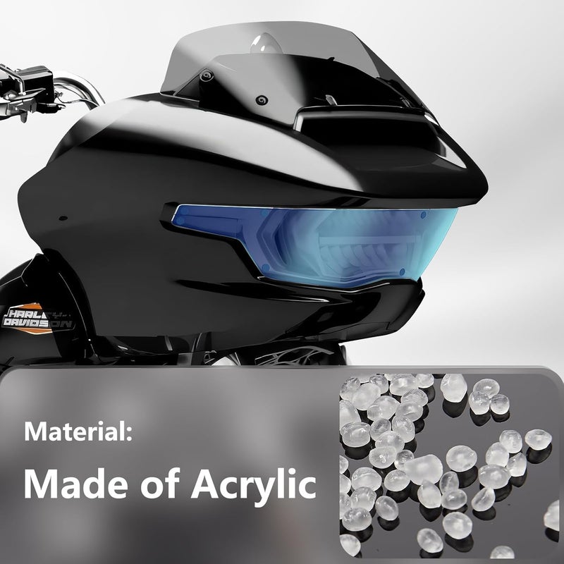 FWXEOZ CVO Road Glide FLTRXSE 2023-2024 Headlight Guard Motorcycle Front Headlamp Protect Cover Compatible with 2024 Road Glide/ST Motorbike Part (Blue) - Image 4